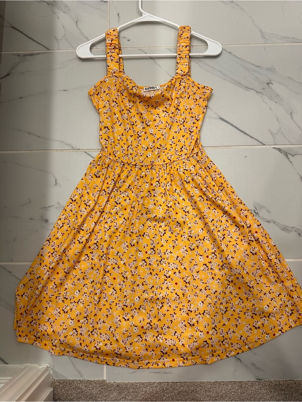 Girls' Yellow Floral Sundress